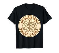 Mi Cerebro es 90% Juegos de Mesa Amante Jugador de Juegos de Mesa Diciendo Camiseta