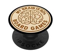 Mi Cerebro es 90% Juegos de Mesa Amante Jugador de Juegos de Mesa Diciendo PopSockets PopGrip Adhesivo
