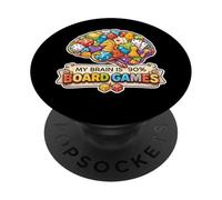 Mi Cerebro es 90% Juegos de Mesa Amante Jugador de Juegos de Mesa Fan Divertido PopSockets PopGrip Adhesivo