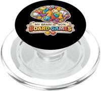 Mi Cerebro es 90% Juegos de Mesa Amante Jugador de Juegos de Mesa Fan Divertido PopSockets PopGrip para MagSafe