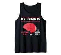 Mi Cerebro es 90% Tácticas de Juego Humor Camiseta sin Mangas