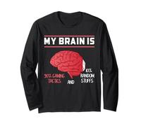 Mi Cerebro es 90% Tácticas de Juego Humor Manga Larga