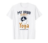 Mi Cerebro es 95% Yoga Hatha Asanas Kundalini Ashtanga Yoga Camiseta gráfica económica