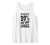 Mi Cerebro es 99% Hip Hop Letras Camiseta sin Mangas