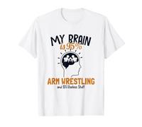 Mi Cerebro es un 95% de Lucha de Brazos, Entrenador de Ejercicios, Lucha Libre Camiseta gráfica económica