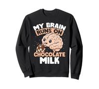 Mi Cerebro Funciona con Leche de Chocolate Sudadera