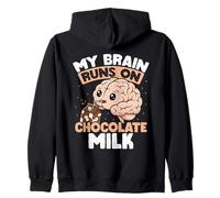 Mi Cerebro Funciona con Leche de Chocolate Sudadera con Capucha