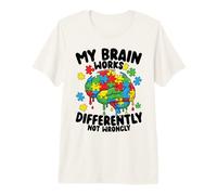 Mi Cerebro Funciona de Manera Diferente Goteo de Conciencia sobre el Autismo Camiseta Premium