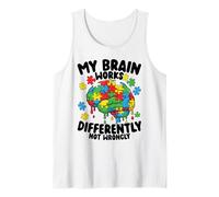 Mi Cerebro Funciona de Manera Diferente Goteo de Conciencia sobre el Autismo Camiseta sin Mangas