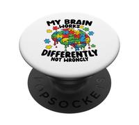 Mi Cerebro Funciona de Manera Diferente Goteo de Conciencia sobre el Autismo PopSockets PopGrip Adhesivo
