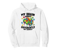 Mi Cerebro Funciona de Manera Diferente Goteo de Conciencia sobre el Autismo Sudadera con Capucha