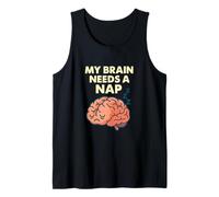 Mi Cerebro Necesita una Siesta Divertida Cita cansada Camiseta sin Mangas