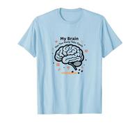 Mi Cerebro Tiene demasiadas pestañas Abiertas Camiseta, Hombre, Azul Bebé, L