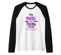 Mi Cerebro Tiene demasiadas pestañas Abiertas Divertido Snarky sarcástico Camiseta Manga Raglan