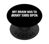 Mi Cerebro Tiene demasiadas pestañas Abiertas PopSockets PopGrip Adhesivo