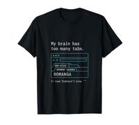 Mi cerebro tiene demasiadas pestañas (todo manga) Tipografía tecnológica Camiseta