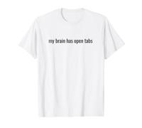 Mi Cerebro Tiene pestañas Abiertas Orgullo neurodivergente Camiseta gráfica económica, Hombre, Blanco, M
