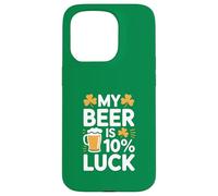 Mi Cerveza es 10 por ciento de Suerte Día de San Patricio Carcasa para iPhone 15 Pro