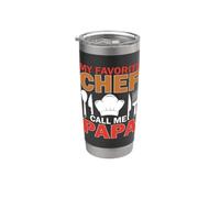 Mi chef favorito llámame papá Vaso térmico de acero inoxidable de doble pared