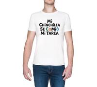 Mi Chinchilla Se Comió Mi Tarea Blanca Hombre Camiseta White Men's T-Shirt tee