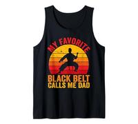 Mi cinturón Negro Favorito me Llama papá Día del Padre Camiseta sin Mangas