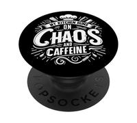 Mi Cocina Funciona con Chaos y Caffeine Chef PopSockets PopGrip Adhesivo