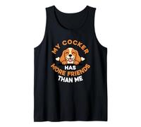 Mi Cocker Spaniel Tiene más Amigos Que yo Camiseta sin Mangas