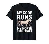 Mi código Ejecuta mi Caballo Corre más rápido Programador Camiseta