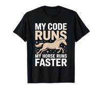 Mi código Ejecuta mi Caballo Corre más rápido Programador Camiseta