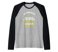 Mi código Nunca Tiene Errores, Solo desarrolla F aleatoria inesperada Camiseta Manga Raglan