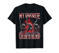 Mi Color Favorito es Blood Warriors Humor Oscuro Gaming Camiseta
