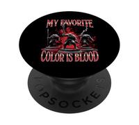 Mi Color Favorito es Blood Warriors Humor Oscuro Gaming PopSockets PopGrip Adhesivo