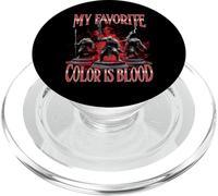 Mi Color Favorito es Blood Warriors Humor Oscuro Gaming PopSockets PopGrip para MagSafe