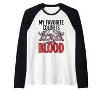 Mi Color Favorito es la Sangre, Divertida Pintura en Miniatura de Wargamer Camiseta Manga Raglan