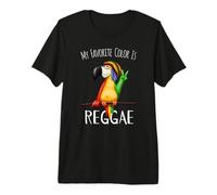 Mi Color Favorito es Reggae Funky Rasta Parrot Camiseta Premium