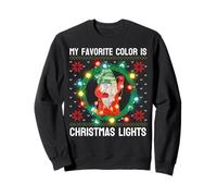 Mi Color Favorito Son Las Luces de Navidad Divertidos suéteres feos de Navidad Sudadera