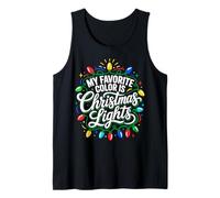 Mi Color más Favorito del Mundo Son Las Luces navideñas Camiseta sin Mangas