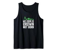 Mi Comida se cultiva no nace Vegetariana Camiseta sin Mangas