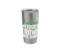 Mi comida se cultiva no nace vegetariana Vaso térmico de acero inoxidable de doble pared