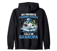 Mi compañero de pesca favorito me llama abuelo divertido pescador Sudadera con Capucha