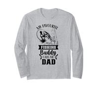 Mi compañero de Pesca Favorito me Llama papá Fisher Buddies Father Manga Larga