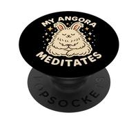 Mi Conejo de Angora medita Lindo Divertido PopSockets PopGrip Adhesivo