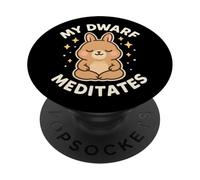 Mi Conejo Enano medita Divertido y Lindo Conejito PopSockets PopGrip Adhesivo