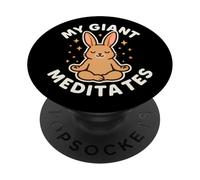 Mi Conejo Gigante medita Divertido Lindo PopSockets PopGrip Adhesivo