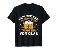 Mi contribución a la protección del medio ambiente - Separar la cerveza del vaso - Fiesta Camiseta