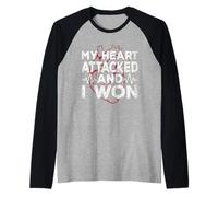 Mi corazón atacó y gané un Ataque cardíaco Bypass cardíaco Camiseta Manga Raglan
