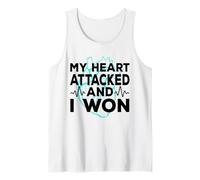 Mi corazón atacó y gané un Ataque cardíaco Bypass cardíaco Camiseta sin Mangas