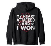 Mi corazón atacó y gané un Ataque cardíaco Bypass cardíaco Sudadera con Capucha