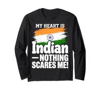 Mi Corazón Es India Orgulloso Indio Manga Larga