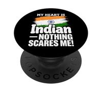 Mi Corazón Es India Orgulloso Indio PopSockets PopGrip Adhesivo